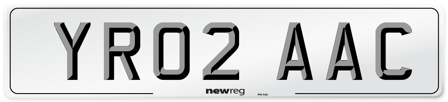 YR02 AAC Number Plate from New Reg